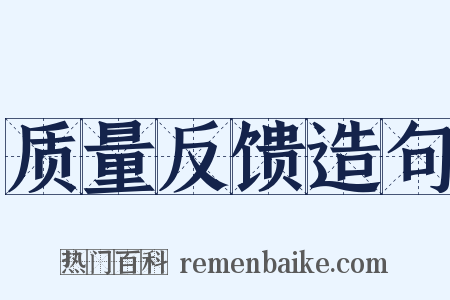 质量反馈造句是什么意思的图片